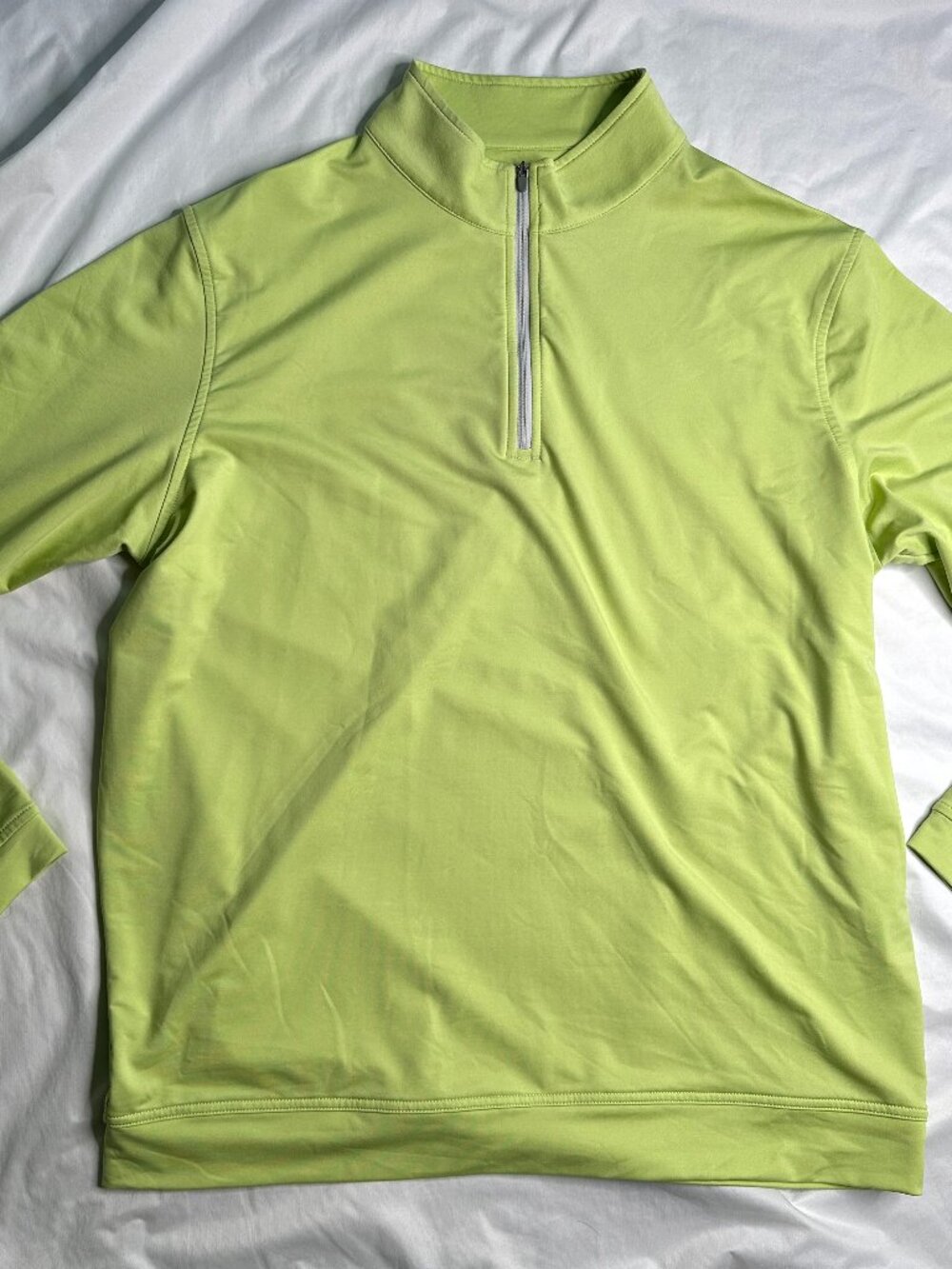 Peter Millar Perth Melange Performance 1/4 Zip Mens Green XL Pullover MF24EK40B